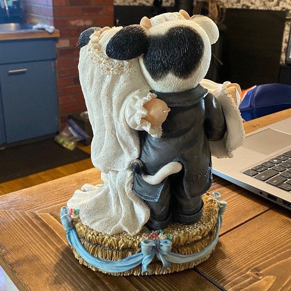 Mary’s moo moos vintage Cow Couple Figurine collectible music box rare - Picture 4 of 5